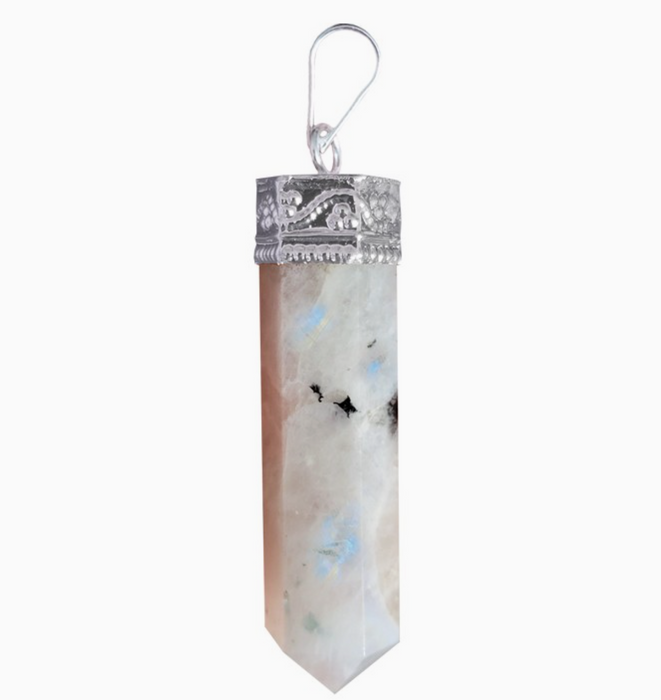 Rainbow moonstone pendant 3-4cm