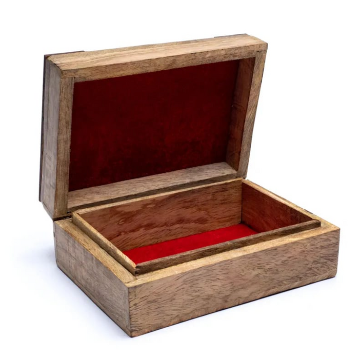 Tarot-laatikko – laserleikattu elämänkukka -symboli