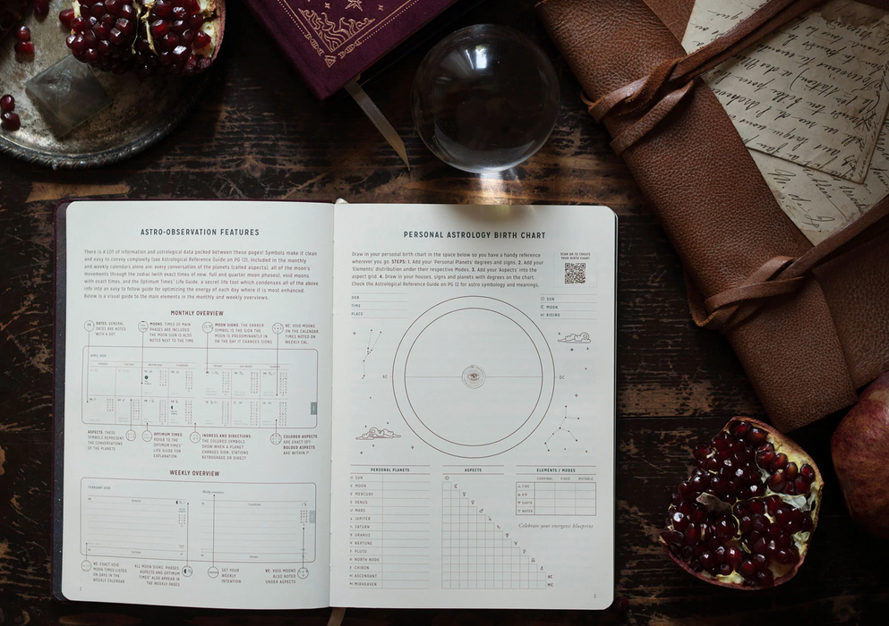 Astrological Planner 2026- White/Valkoinen - Magic of I