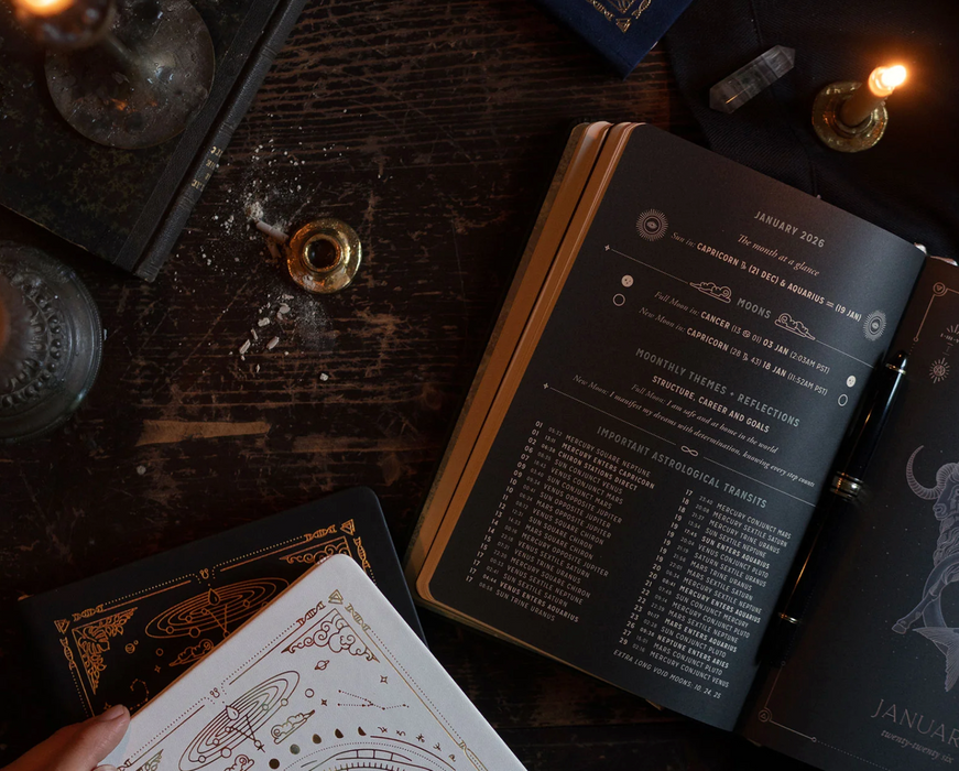 Astrological Planner 2026 - Black/Musta - Magic of I