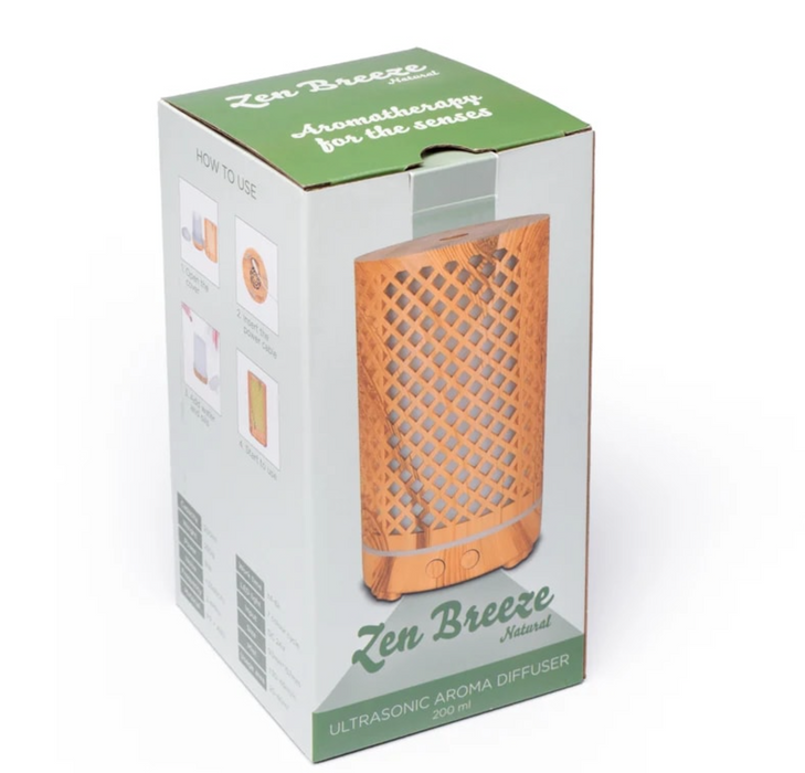 Zen Breeze ultraääni-diffuusori vaalea 200ml, höyrystin eteerisille öljyille