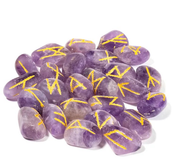 Ametisti -riimusetti samettipussissa (25 kpl)