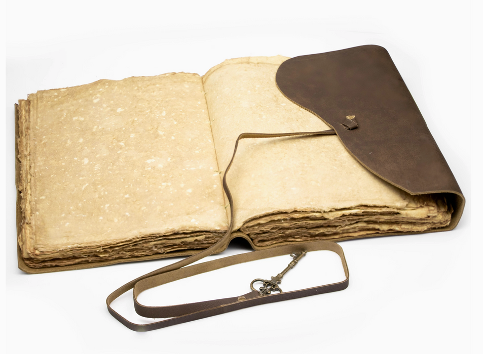 Nahkakantinen Muistikirja avaimella