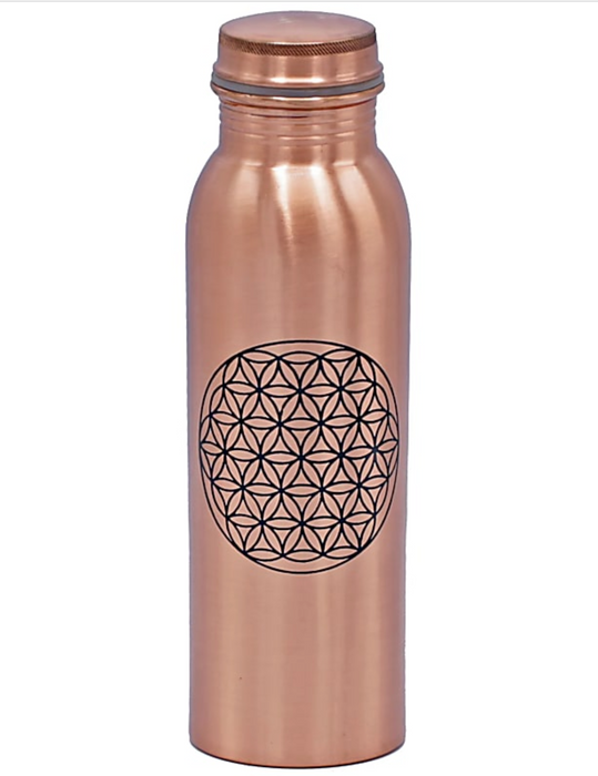 Kuparinen juomapullo flower of life (500ml)