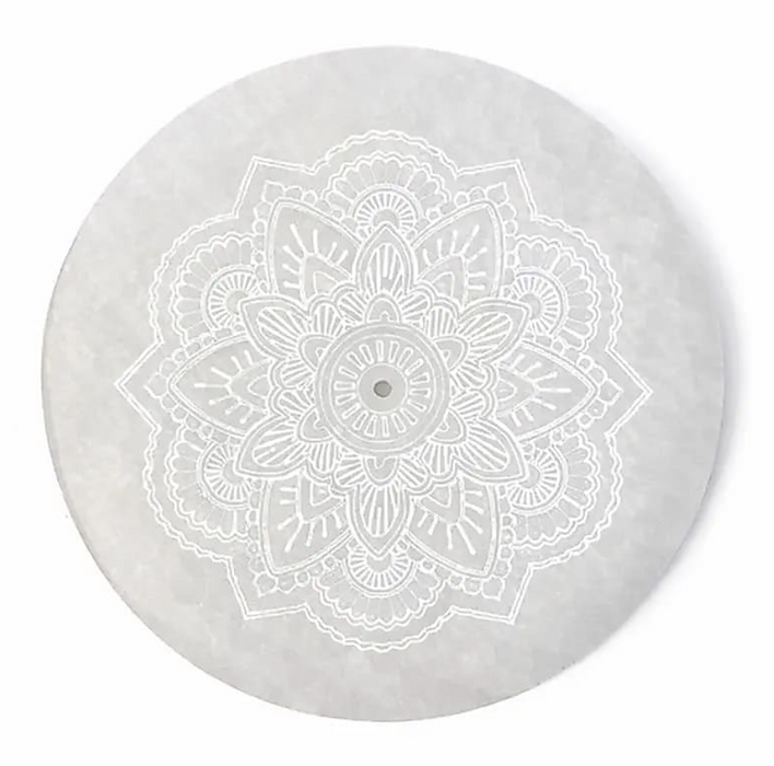 Seleniitti suitsuketeline mandala 12cm