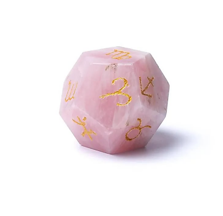 Crystal astrology dice approx. 3cm