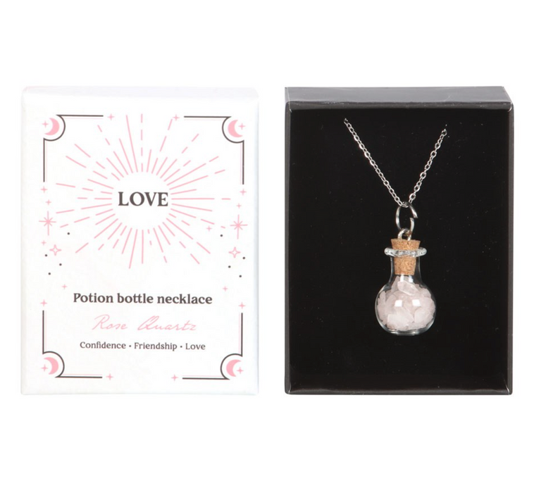 Spell bottle necklace in a gift box