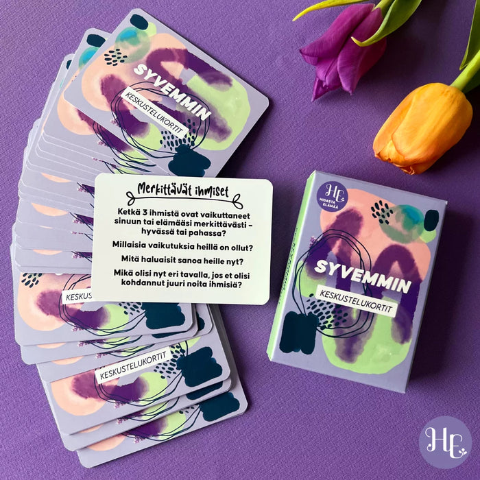 Syvemmin keskustelukortit - Hidasta Elämää