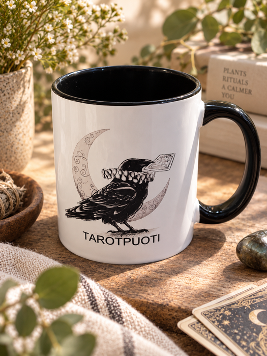 Tarotpuodin Miskan muki Logolla PUODISSA