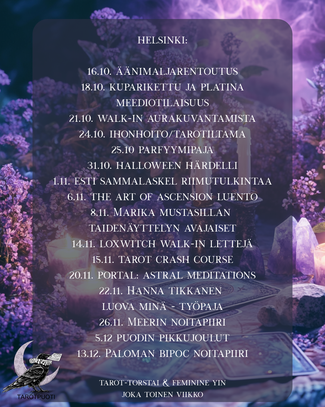 Syksyn tapahtumat Helsingissä