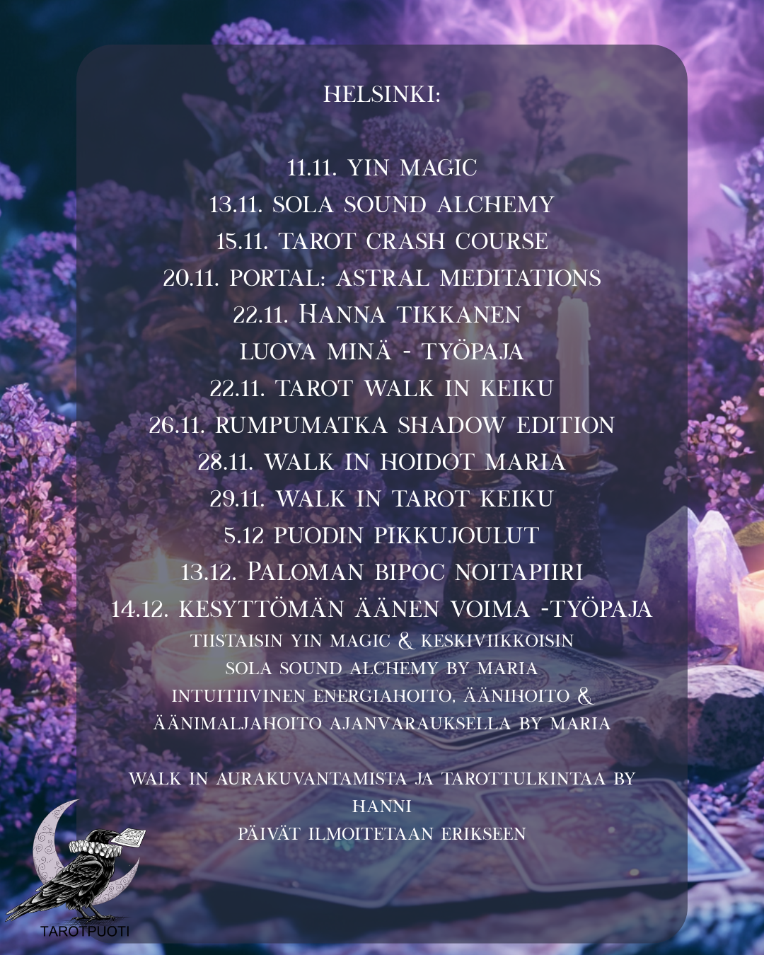 Syksyn tapahtumat Helsingissä