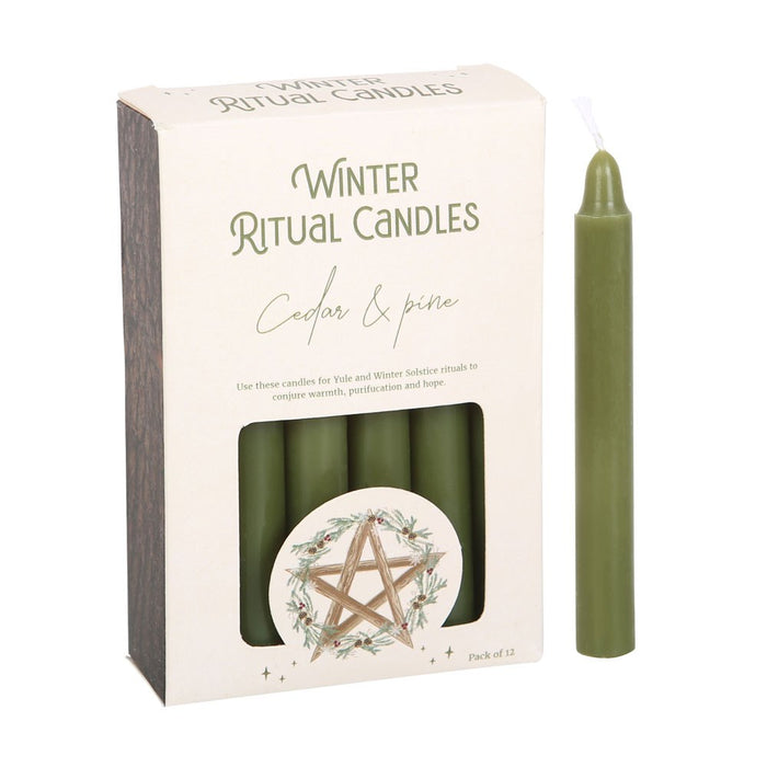 Winter ritual candle - Cedar &amp; Pine spell candle