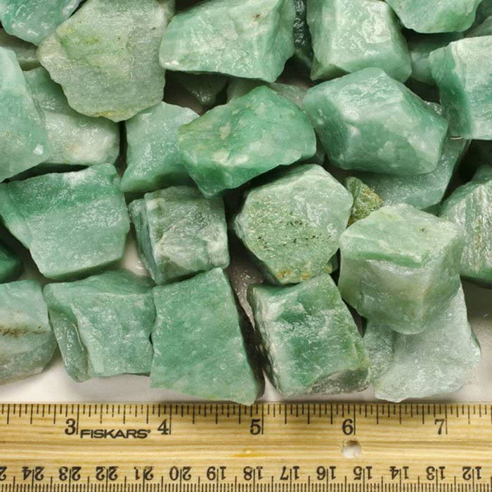 Raaka vihreä aventuriini- Intia- 3-4cm