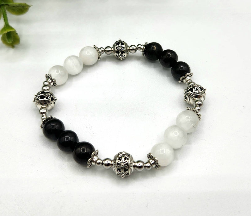 PROTECTION – Seleniitti ja shungiitti joustava rannekoru, 19 cm