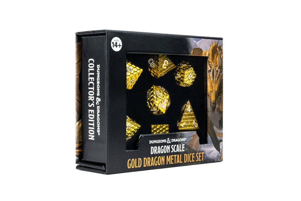 D&D Dragon Scale metallinen noppasetti: Gold - Fanroll