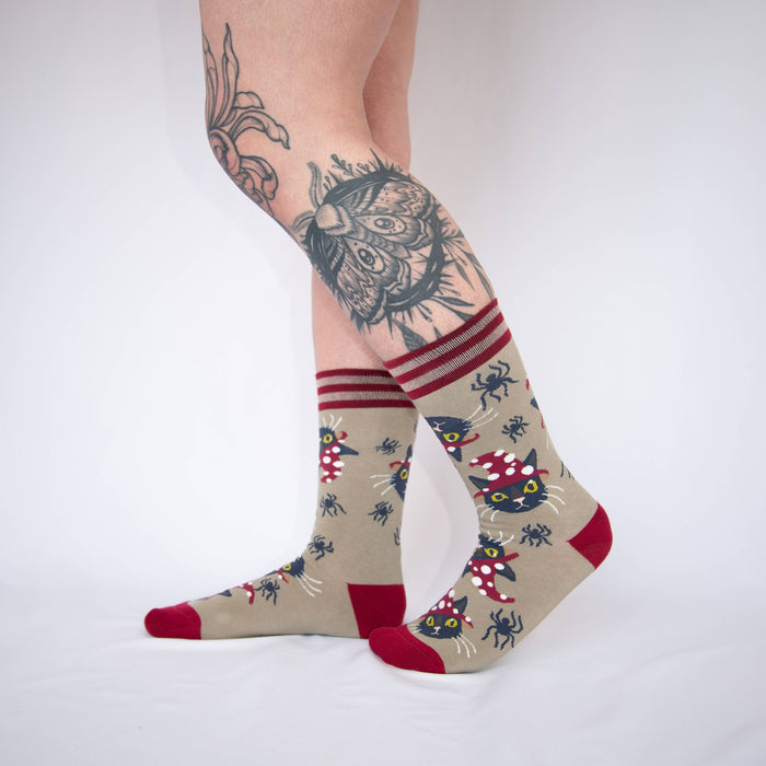 Witchy Whiskers Crew Socks - sukat - FootClothes