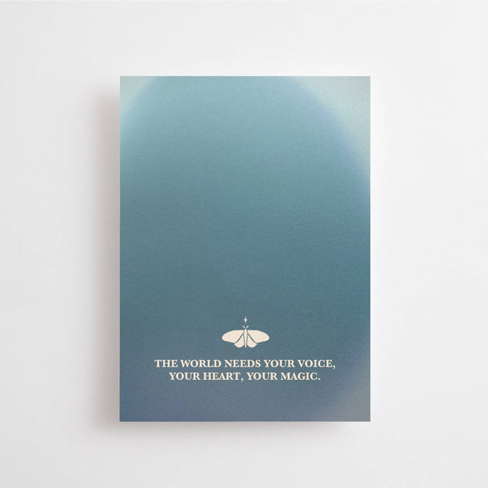 THE WORLD NEEDS YOUR VOICE & MAGIC - CHAKRA kortti - 5. Kurkku