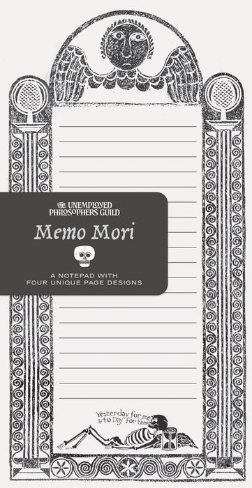 Memo Mori Notepad - Unemployed Philosophers Guild 21 x 11 cm