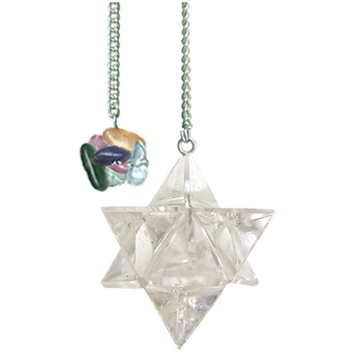 Rock crystal merkaba pendulum (approx. 1-2cm)