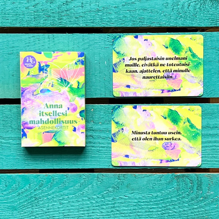 Anna itsellesi mahdollisuus - asennekortit - Hidasta Elämää