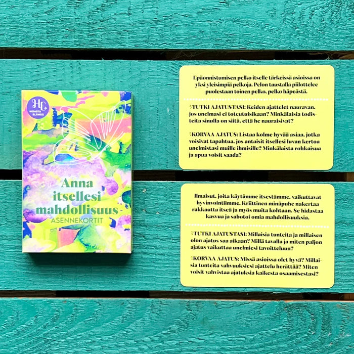 Anna itsellesi mahdollisuus - asennekortit - Hidasta Elämää