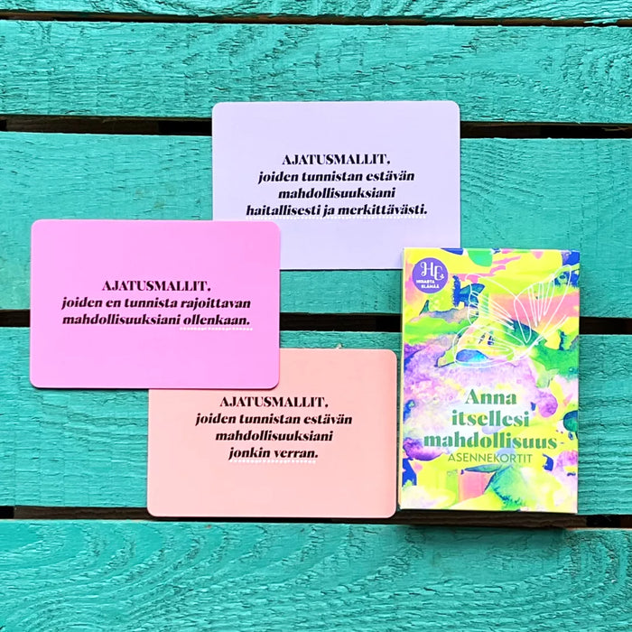 Anna itsellesi mahdollisuus - asennekortit - Hidasta Elämää