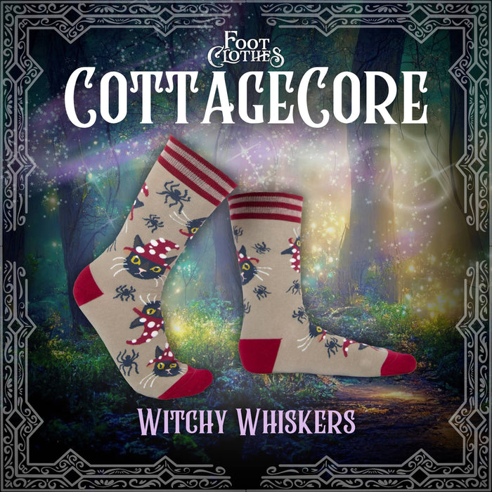 Witchy Whiskers Crew Socks - sukat - FootClothes