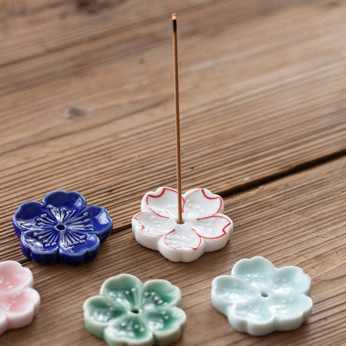 Gohobi Ceramic Flower -käsintehty suitsuketeline