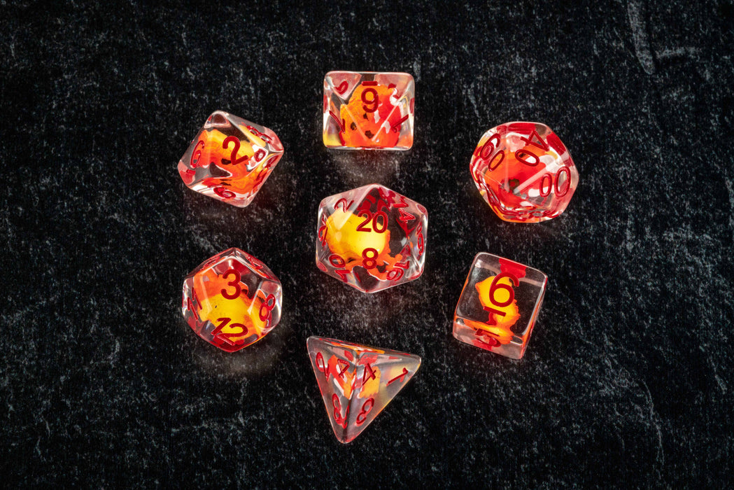 Dragon Storm hartsinen Inclusion-noppasetti: Red Dragon - Fanroll