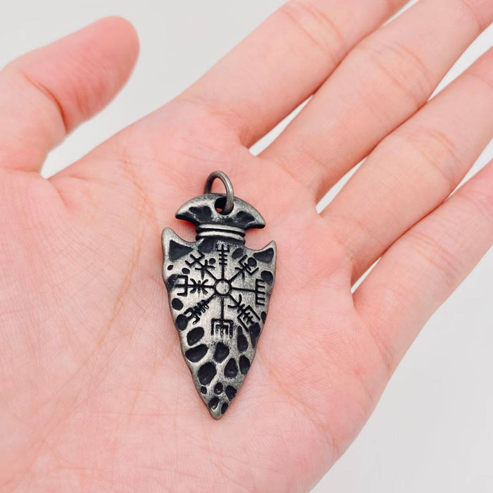 Viikinkikompassi-riipus – ruostumatonta terästä