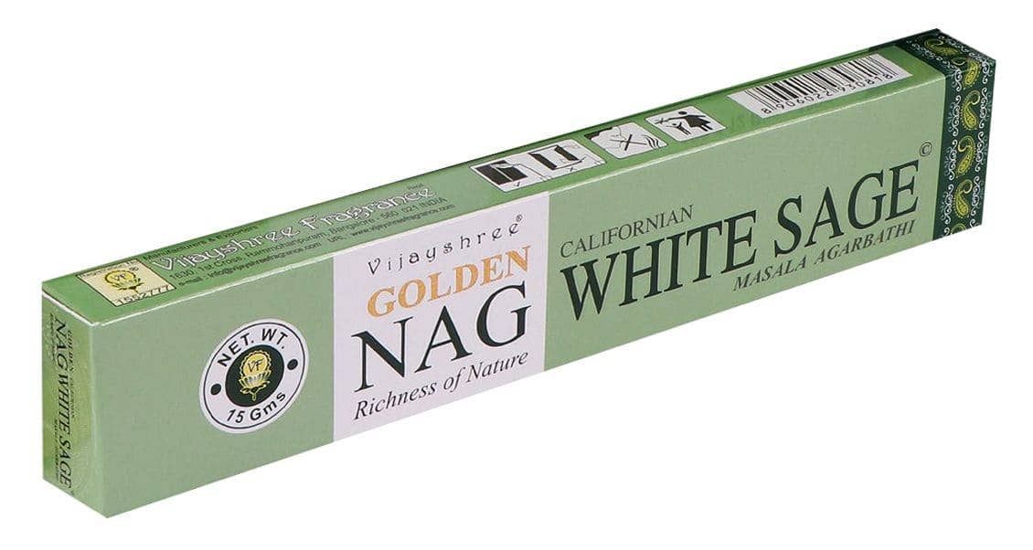Golden Nag White Sage suitsuketikku 15 g – Vijayshree