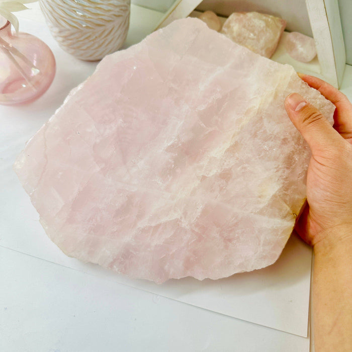 Rose quartz plate - 3kg 