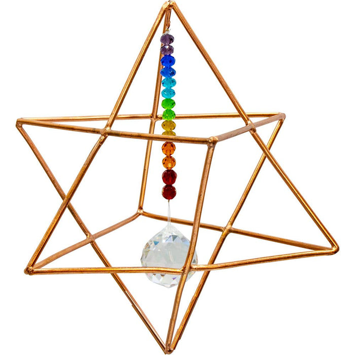 Kuparinen Merkaba Chakra Ikkunakoriste n. 14cm