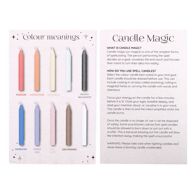 12 pcs Mixed Color spell candle