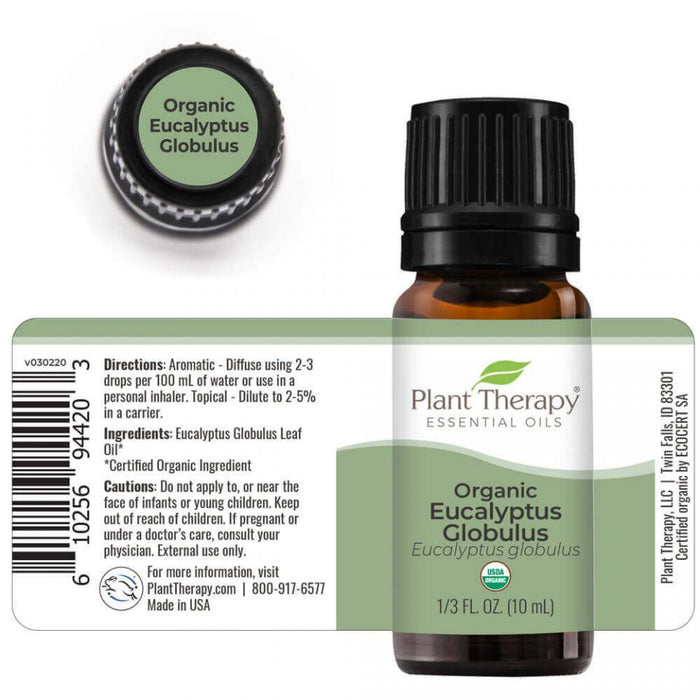 Organic Eucalyptus Globulus essential oil 10ml - Plant Therapy