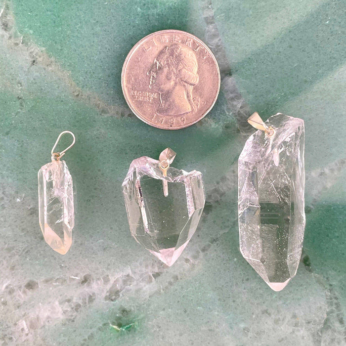 Quartz crystal pendant approx. 4cm