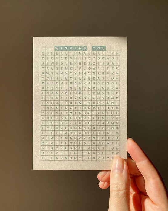WISHING YOU...  - POSTIKORTTI- WORDSEARCH QUIZ