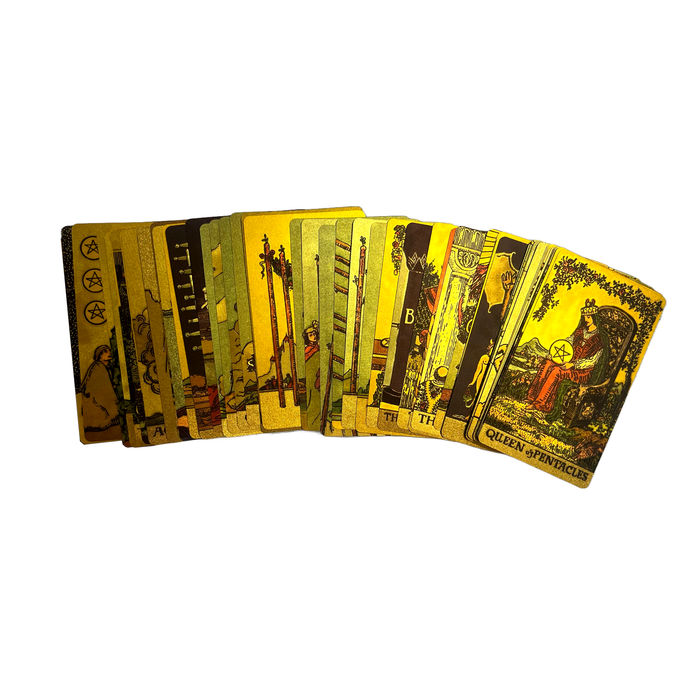 Gold Foil Tarot Deck – vedenkestävä premium-korttipakka opasviholla