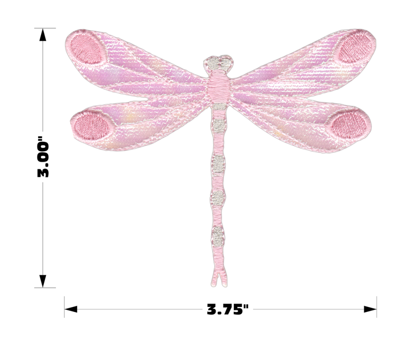 Pink Iridescent Dragonfly – kangasmerkki