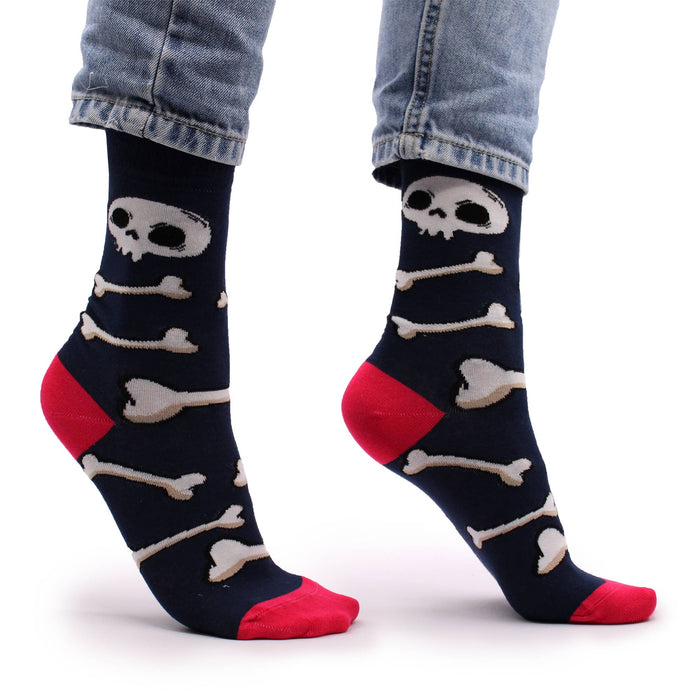 Hop Hare Bamboo Socks  - Skulls and Bones