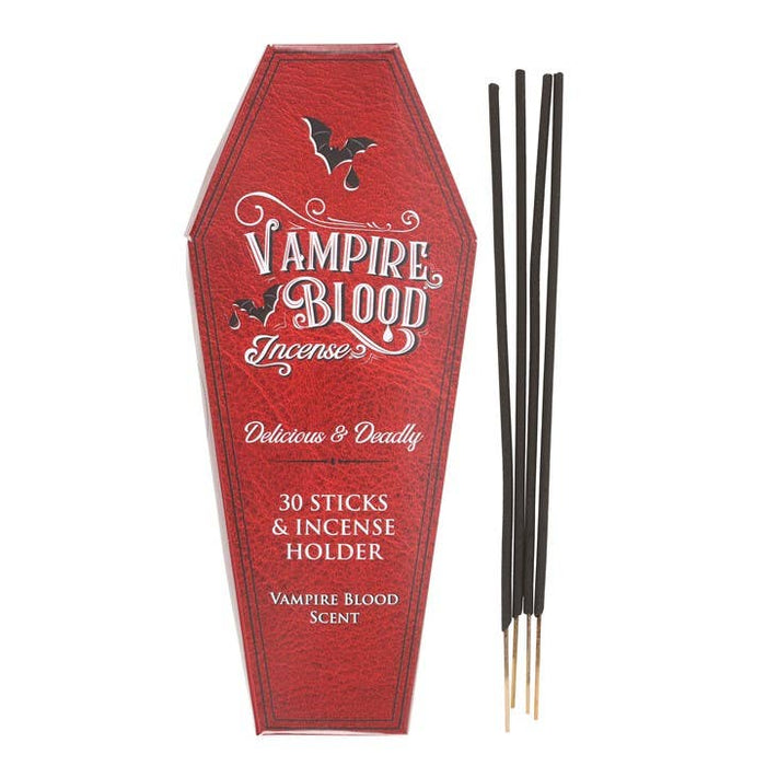Vampire Blood suitsuketikut ja ruumisarkun muotoinen suitsukepidike