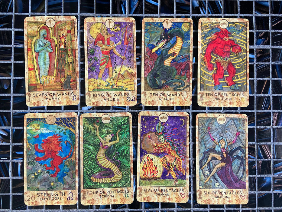 Mythisches Tarot-Deck und Leitfaden | Volle Größe | Hergestellt in den USA |