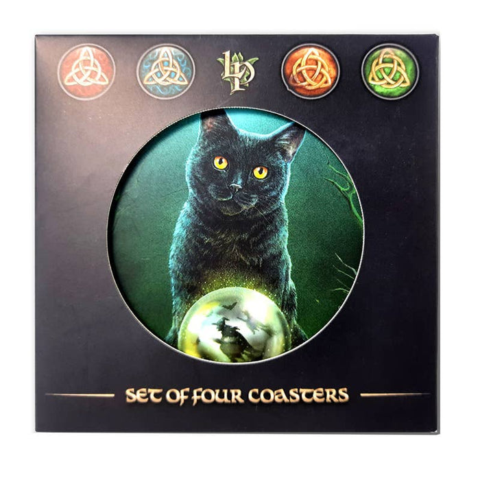 Lisa Parker "Magic Cats" coaster set, 4 pcs.