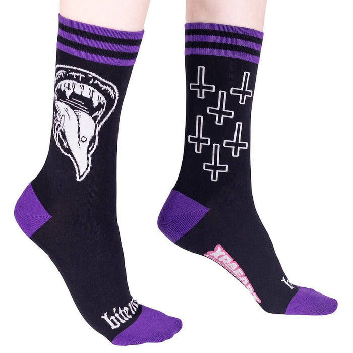 Bite Me Bitch Crew Socks - sukat - FootClothes