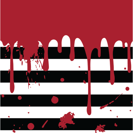Sanguine Stripes Blood Spatter polvisukat - FootClothes