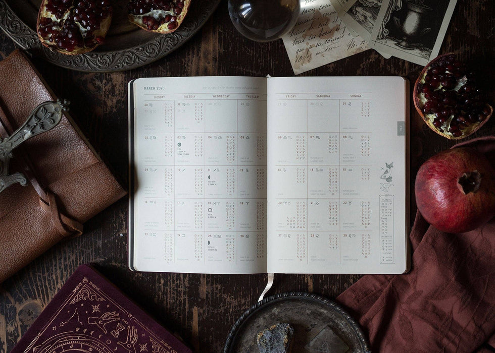 Astrological Planner 2026 - Pomegranate Velvet - Magic of I