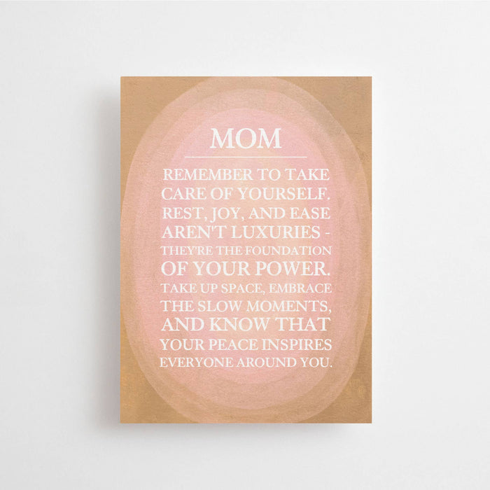 MOM - A SELF-CARE REMINDER - POSTIKORTTI - ÄITI