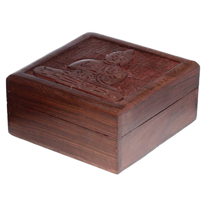 Mango Wood Thai Buddha Jewelry Box