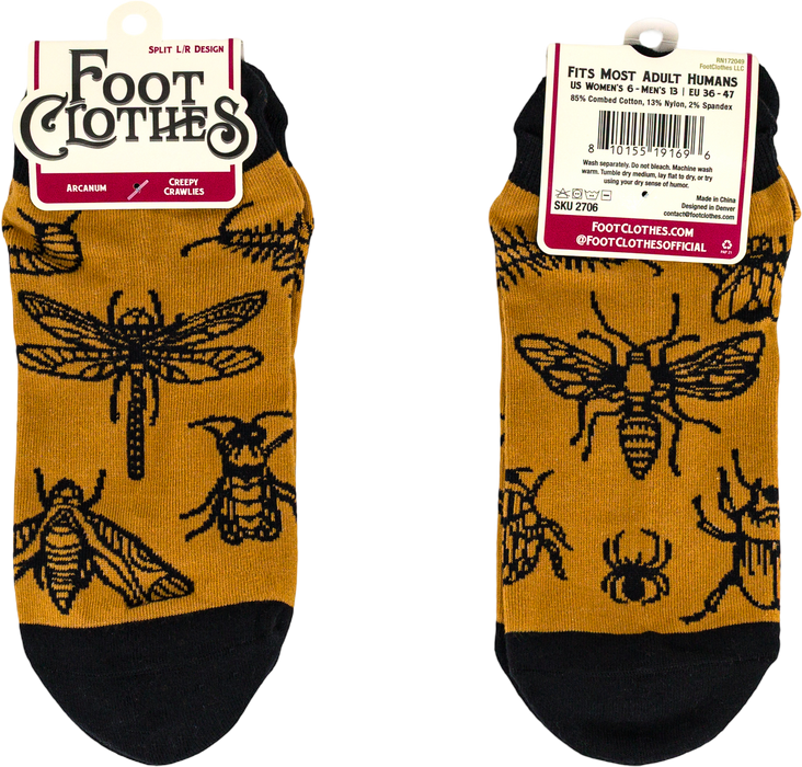 Creepy Crawlies Ankle Socks - nilkkasukat - FootClothes