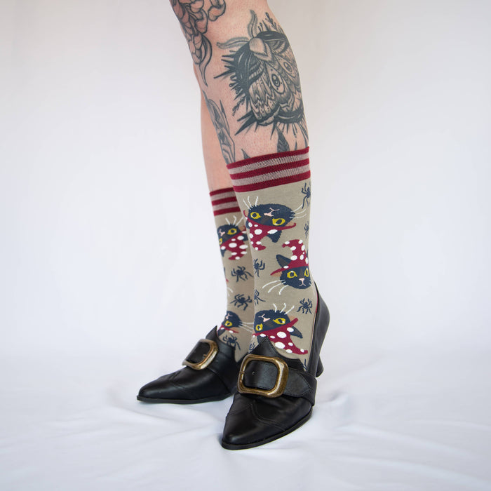 Witchy Whiskers Crew Socks - sukat - FootClothes